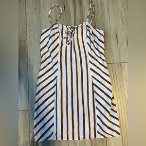 Red and white dress